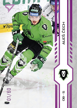 Ales Cech Mlada Boleslav Tipsport ELH 2024/25 SportZoo 2. serie Purple Iceberg /60 #351
